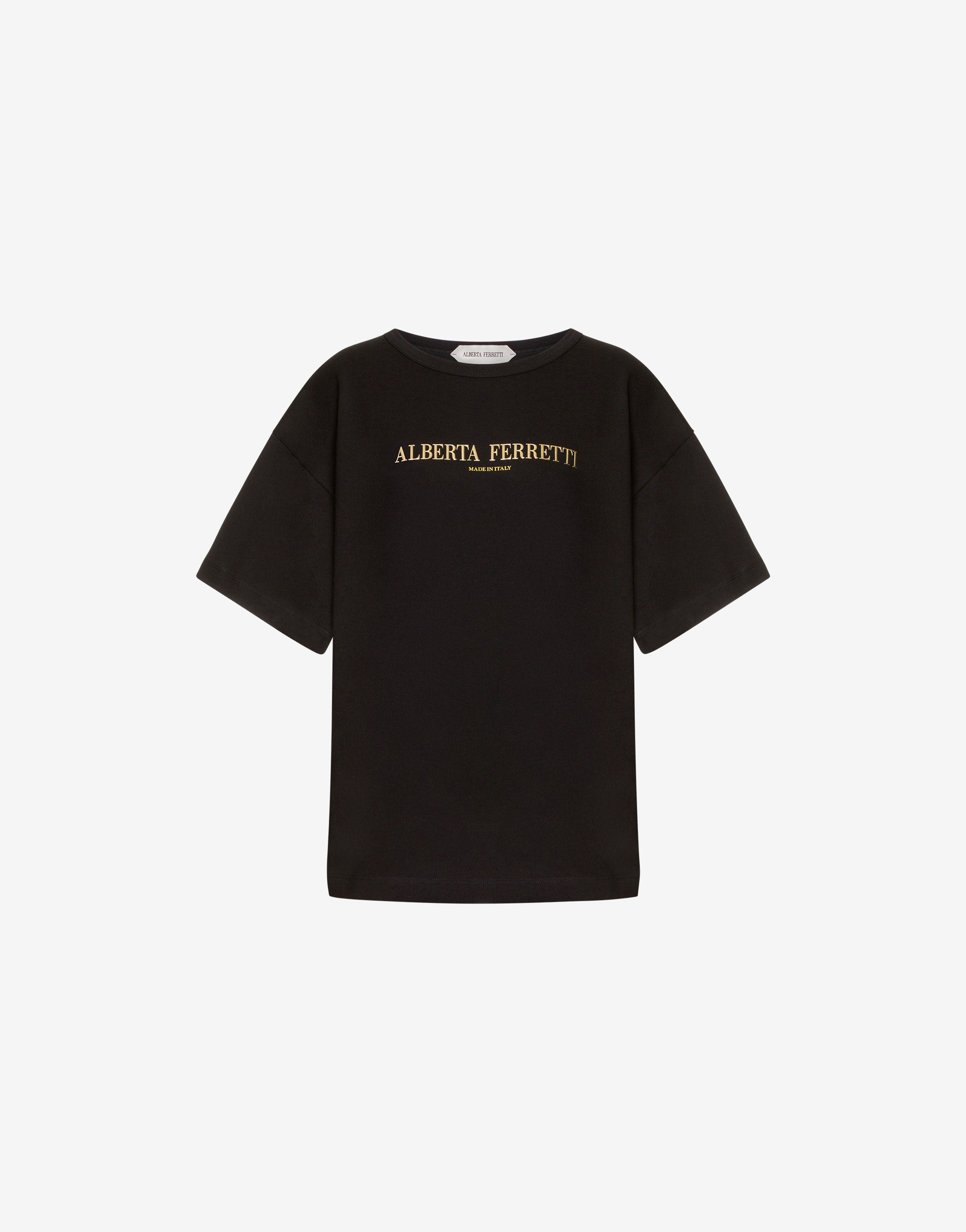 Logo boxy jersey t-shirt | Alberta Ferretti Logo boxy jersey t-shirt | Alberta Ferretti