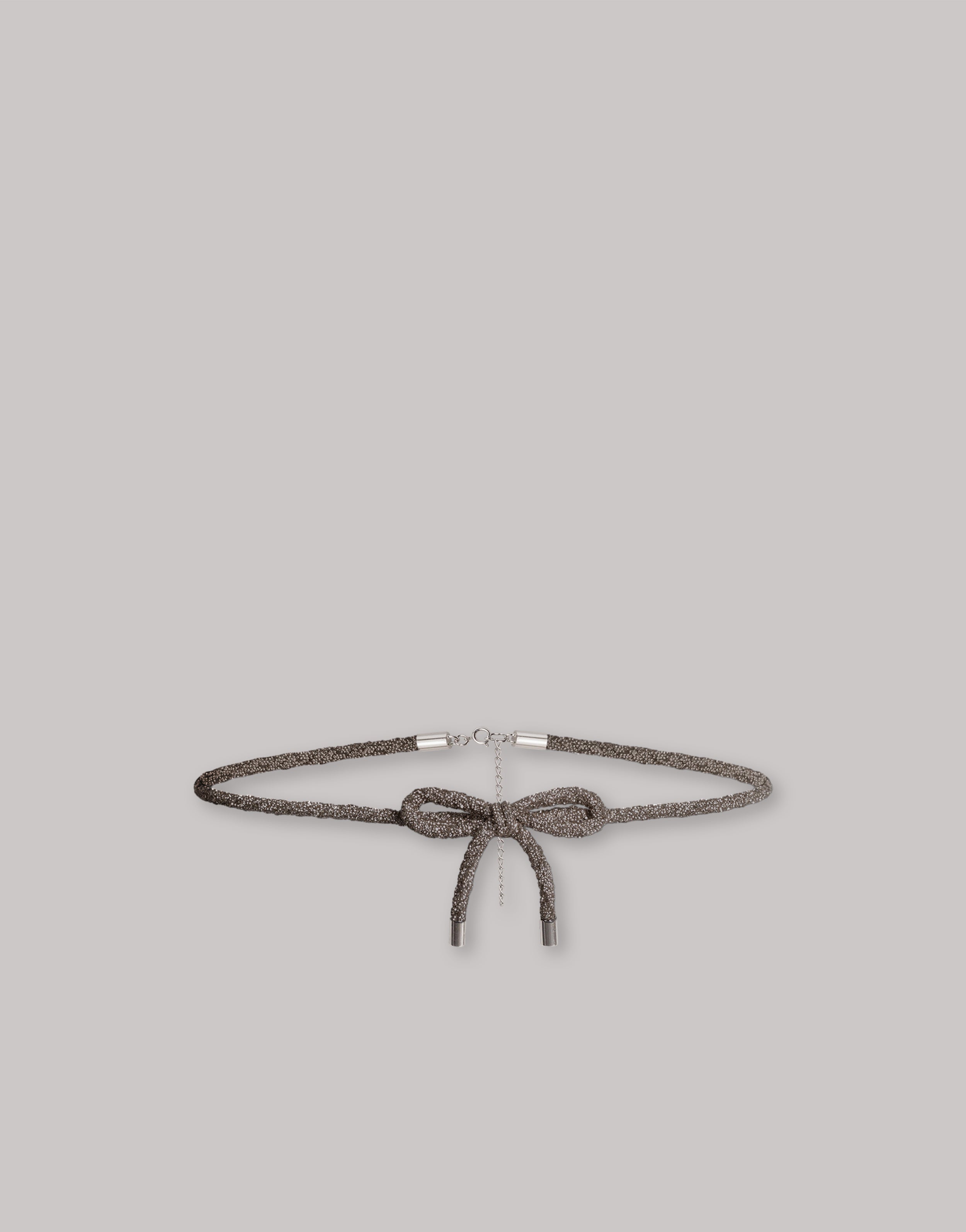 Ladies WHBM Genuine Leather Silver Bow Belt with Clear Rhinestone Size Small White House Black Market Women main image 2