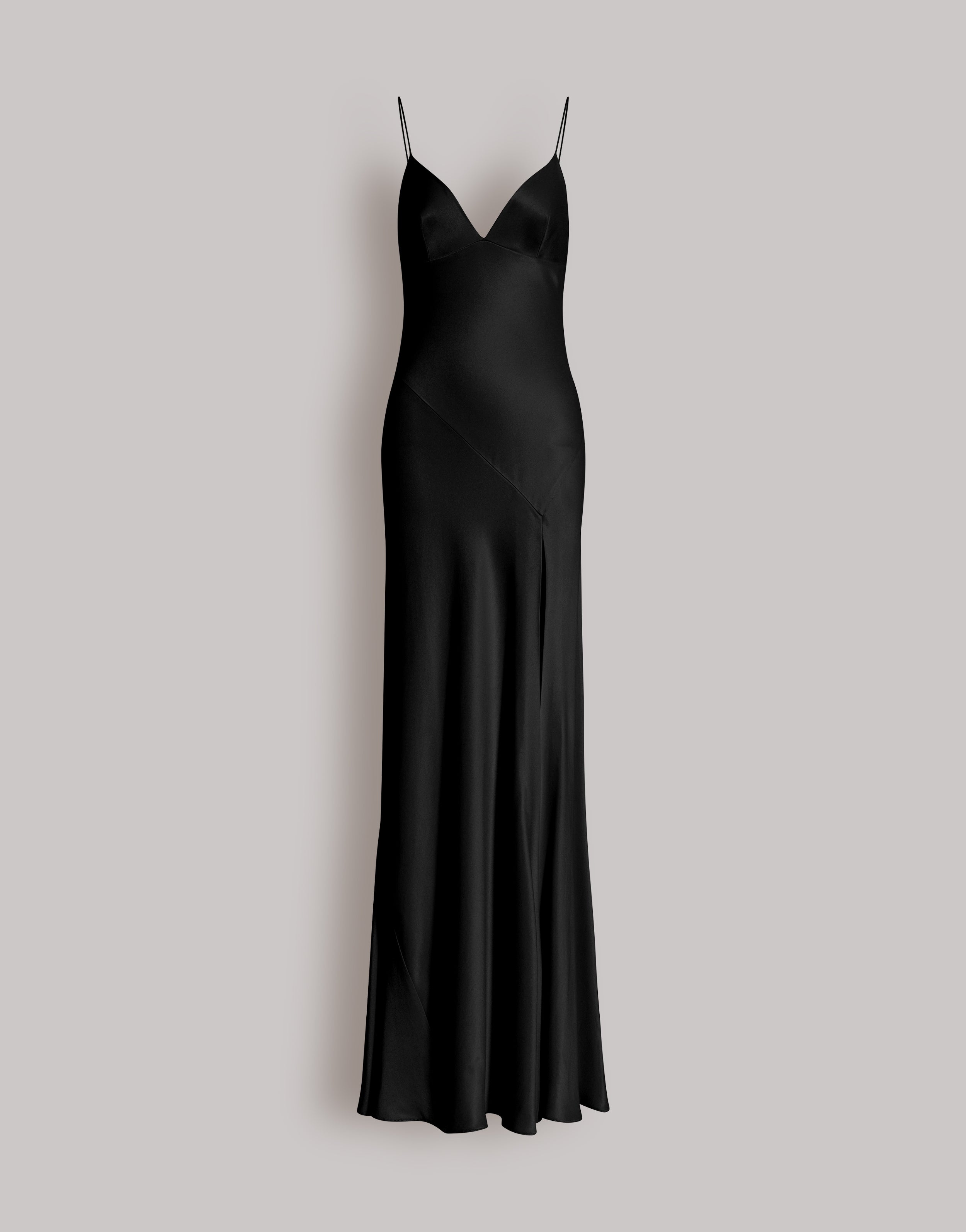 Long slip dress with side slit