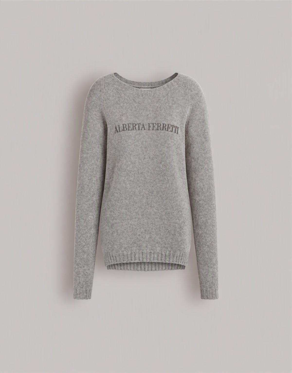 Logo cashmere sweater 灰色 Alberta Ferretti Boutique Online 4