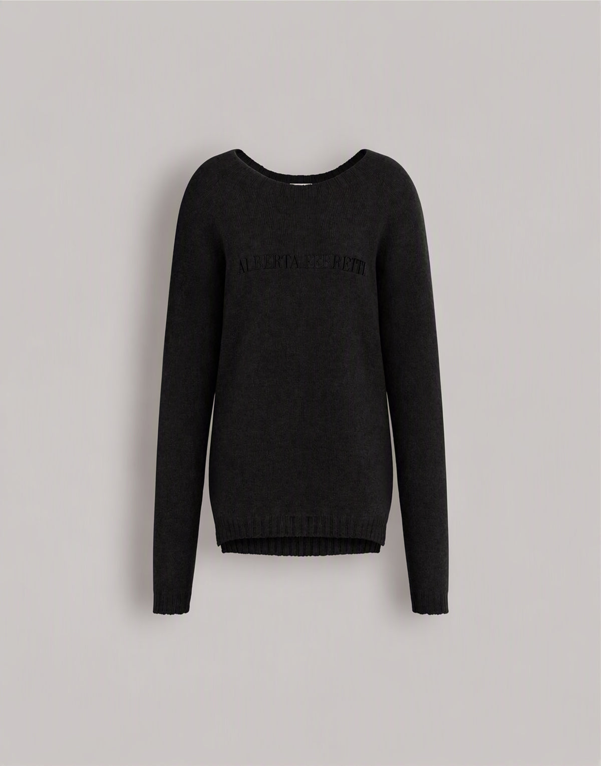 Logo cashmere sweater 黑色 Alberta Ferretti Boutique Online 4