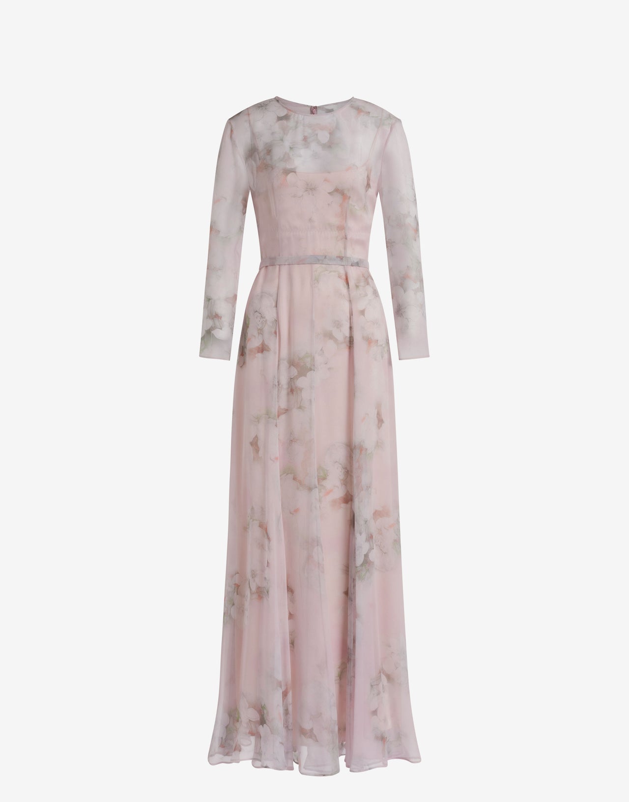 Long silk floral dress Pink Alberta Ferretti Boutique Online 1