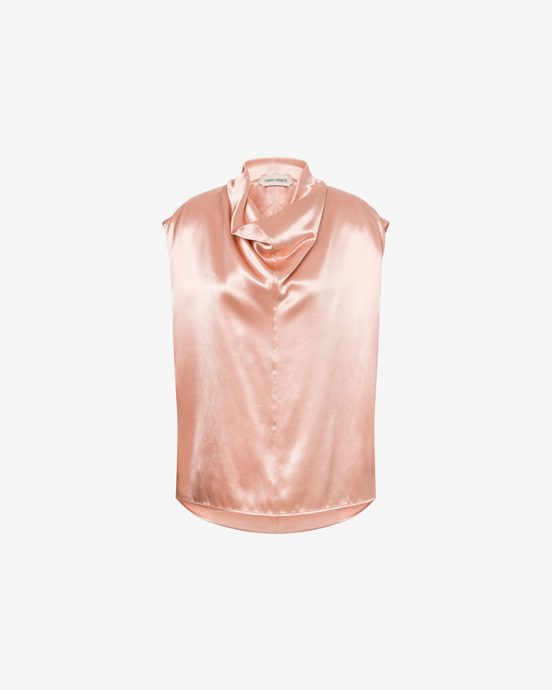 Glossy satin top Pink Alberta Ferretti Boutique Online 0