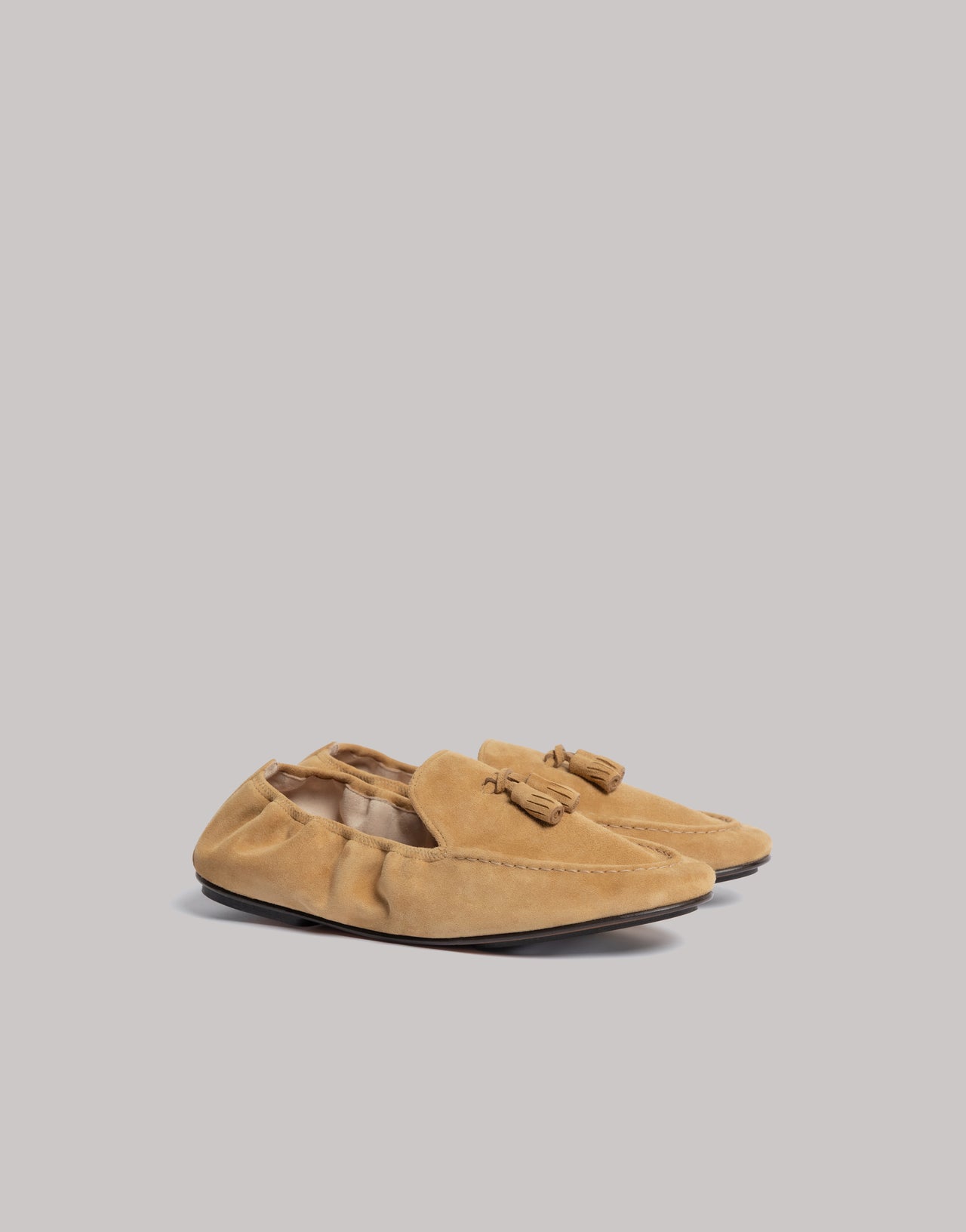 Mocassins en cuir souple 米色 Alberta Ferretti Boutique Online 1