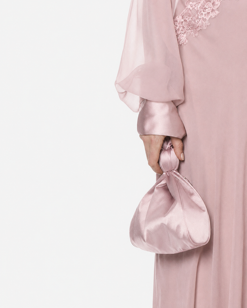 Satin wrist pouch Pink Alberta Ferretti Boutique Online 1