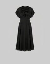 Robe midi en georgette fluide