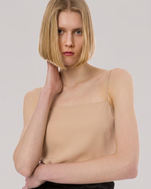 Top minimal in georgette Rosa Alberta Ferretti Boutique Online 0