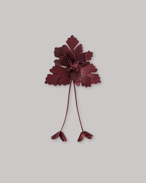 Spilla a fiore in pelle  Verde Alberta Ferretti Boutique Online 0