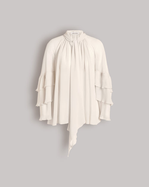 Blouse in silk georgette