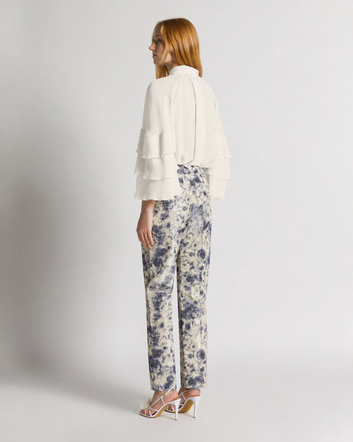 Blouse in silk georgette