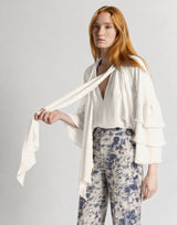 Blouse in silk georgette