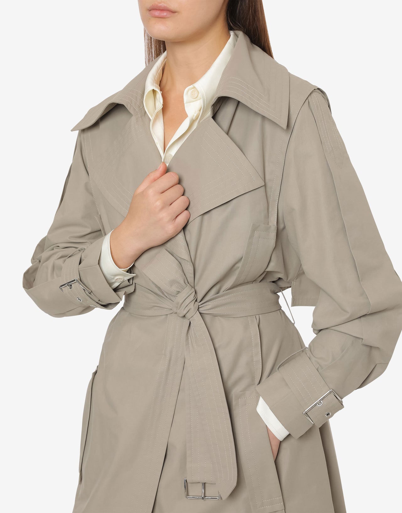 Giacche Cappotti Alberta Ferretti 2019 Trench In Cotone Tecnico