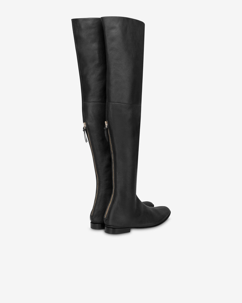 Leather thigh boots ブラック Alberta Ferretti Boutique Online 1