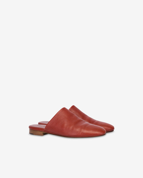 Leather Slipper Brown Alberta Ferretti Boutique Online 0