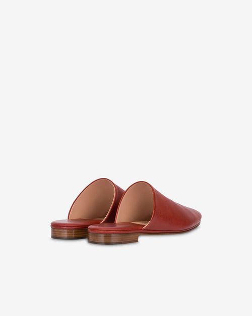 Leather Slipper Brown Alberta Ferretti Boutique Online 1
