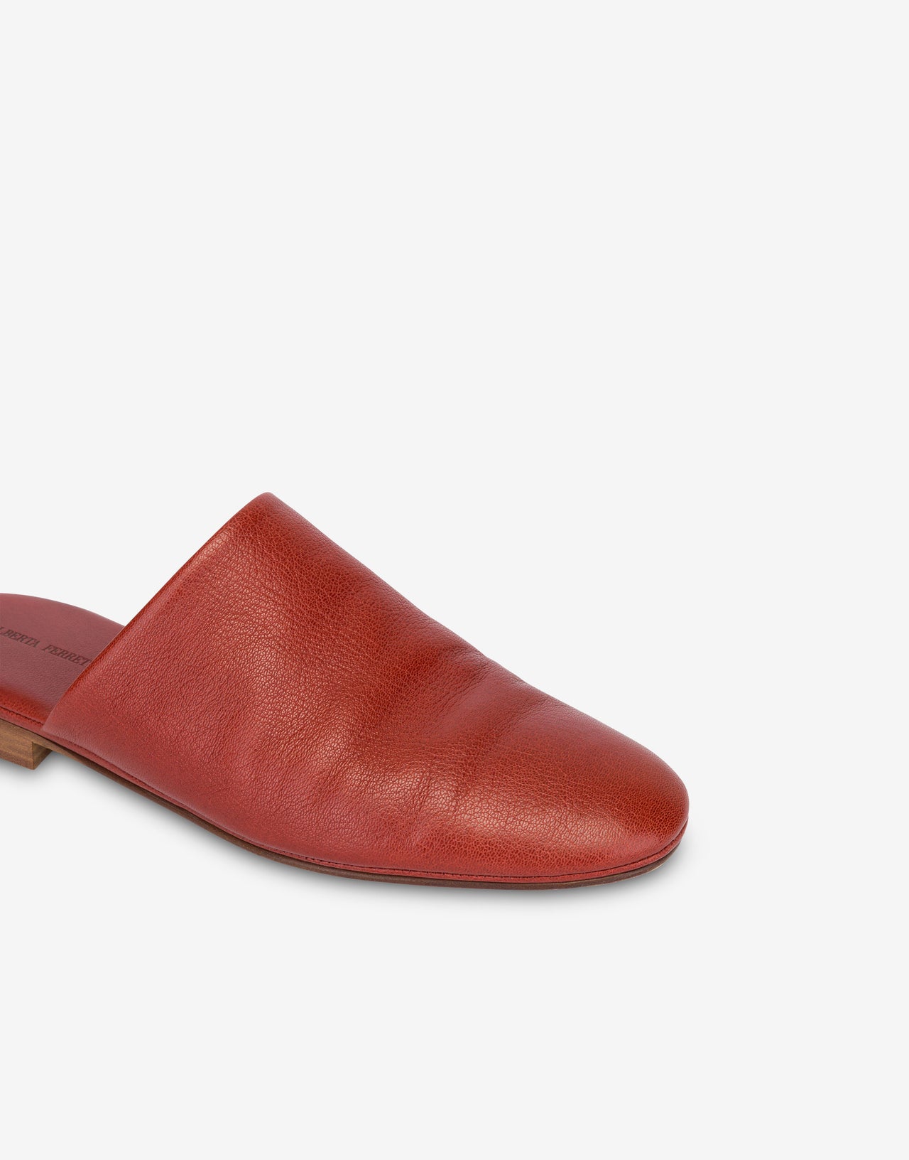 Slipper de cuero Marrón Alberta Ferretti Boutique Online 3