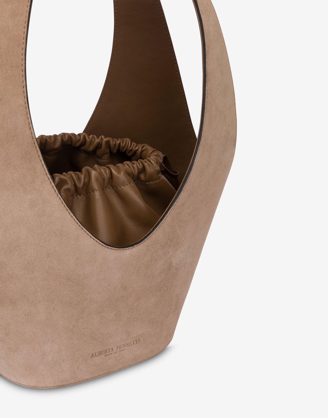 Suede maxi bag Beige Alberta Ferretti Boutique Online 3