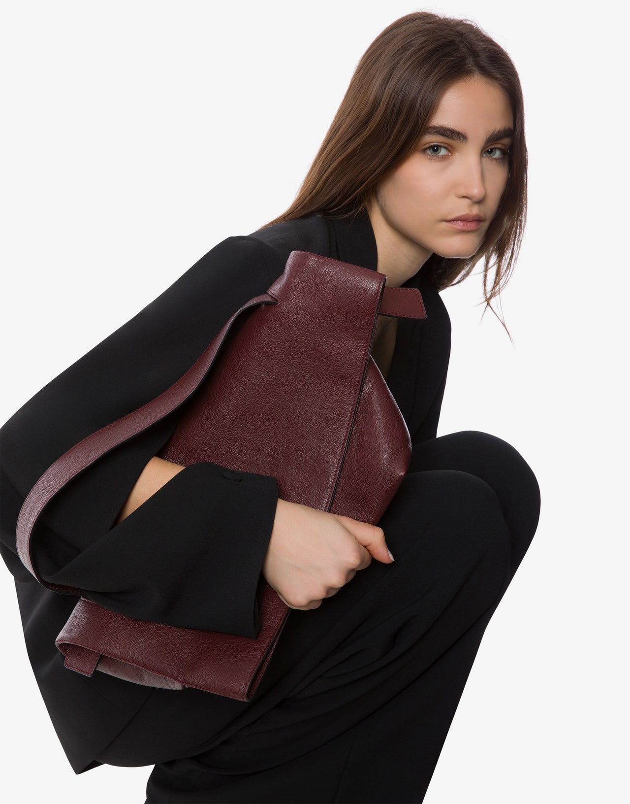 Soft leather bag Bordeaux Alberta Ferretti Boutique Online 4