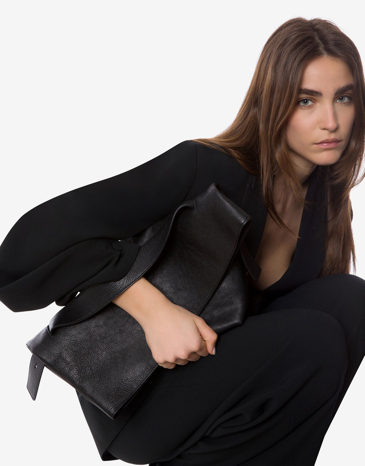 Tasche aus weichem Leder Schwarz Alberta Ferretti Boutique Online 1