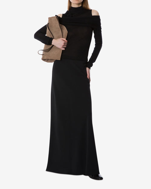 Long stretch cady skirt Black Alberta Ferretti Boutique Online 1