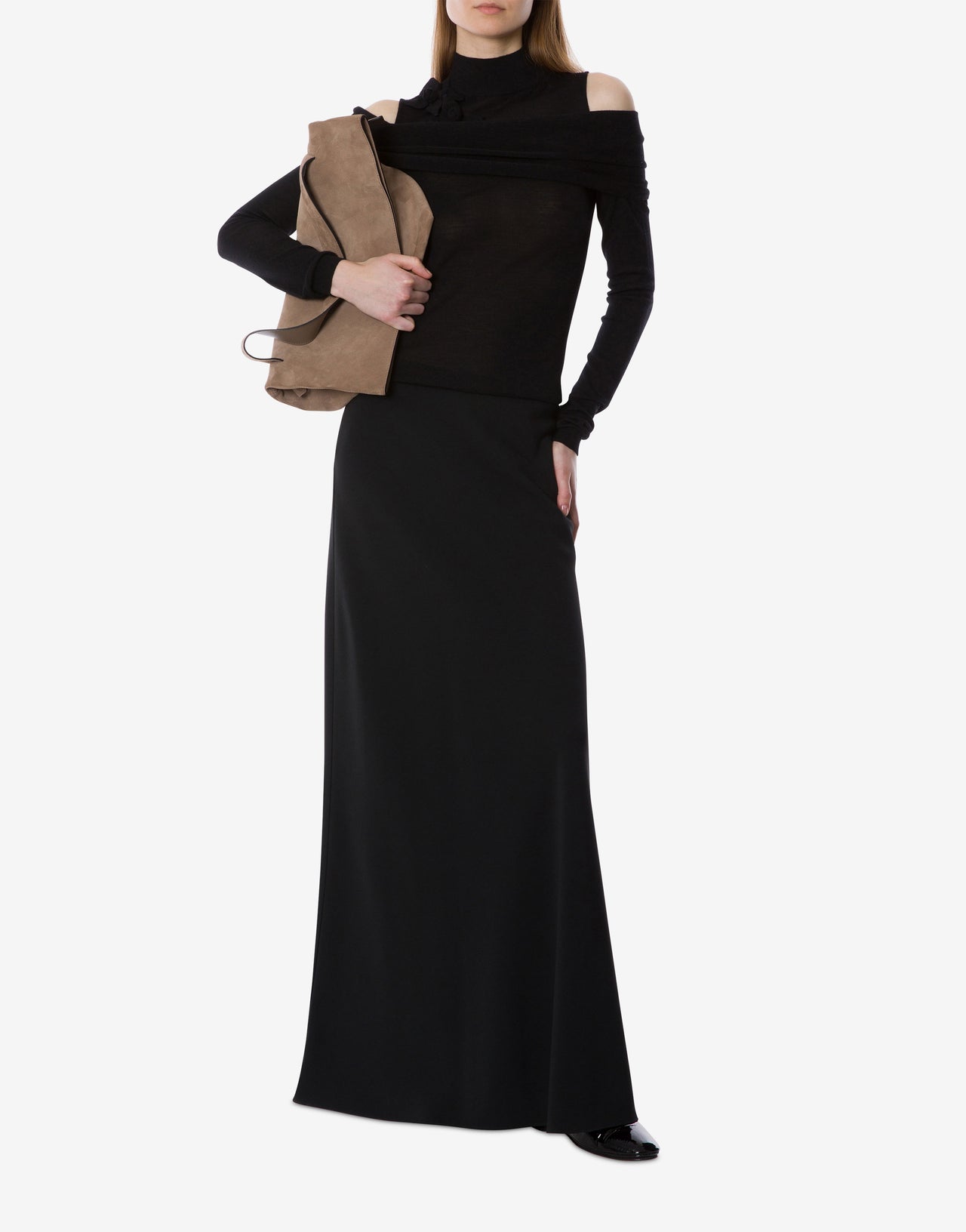 Long stretch cady skirt Black Alberta Ferretti Boutique Online 2