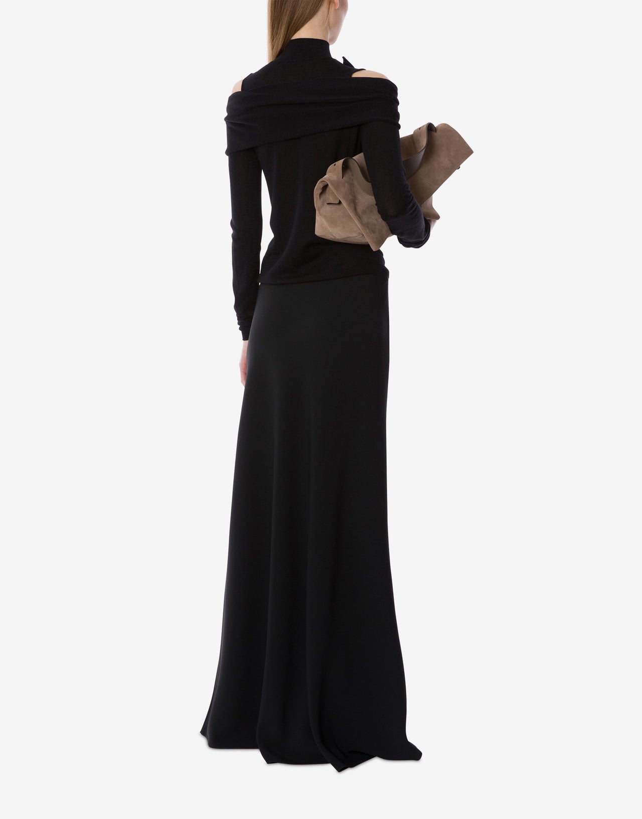 Long stretch cady skirt Black Alberta Ferretti Boutique Online 3