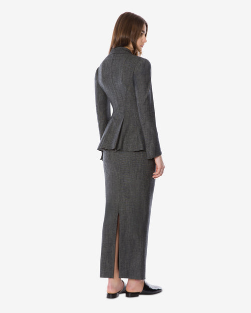Stretch wool long skirt Grey Alberta Ferretti Boutique Online 1