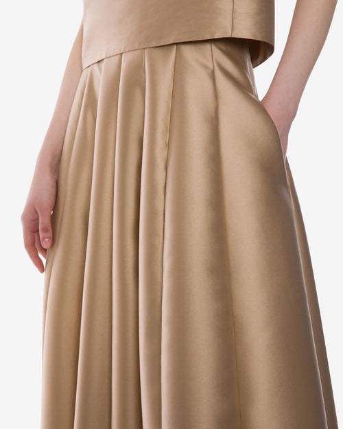 High-waisted mikado maxi skirt