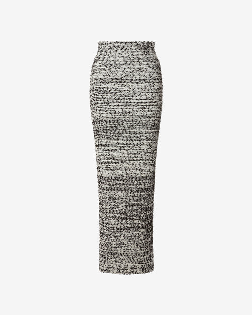 Long knit skirt in bouclé wool Grey Alberta Ferretti Boutique Online 0