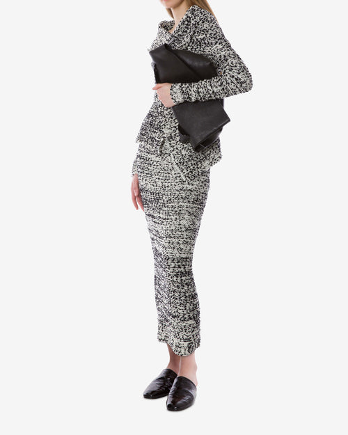 Long knit skirt in bouclé wool Grey Alberta Ferretti Boutique Online 1