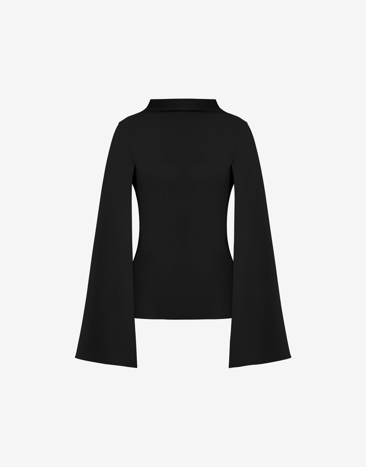 Hochgeschlossenes Cape-Top Schwarz Alberta Ferretti Boutique Online 1