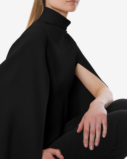 High neck cape top