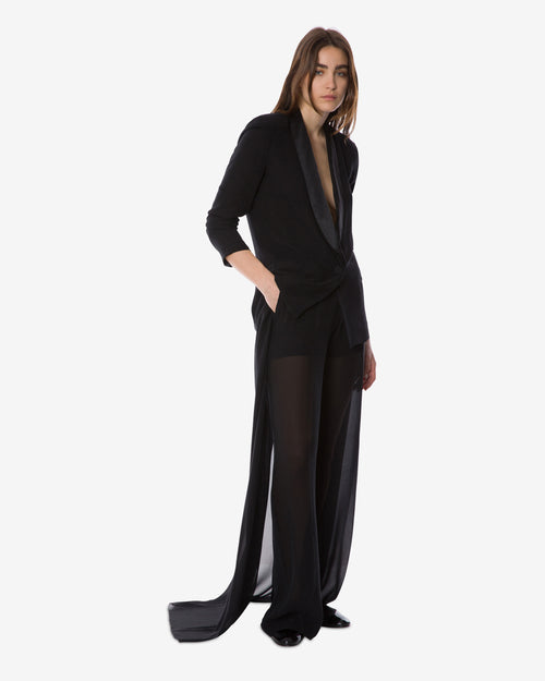 Chiffon georgette trousers Black Alberta Ferretti Boutique Online 1