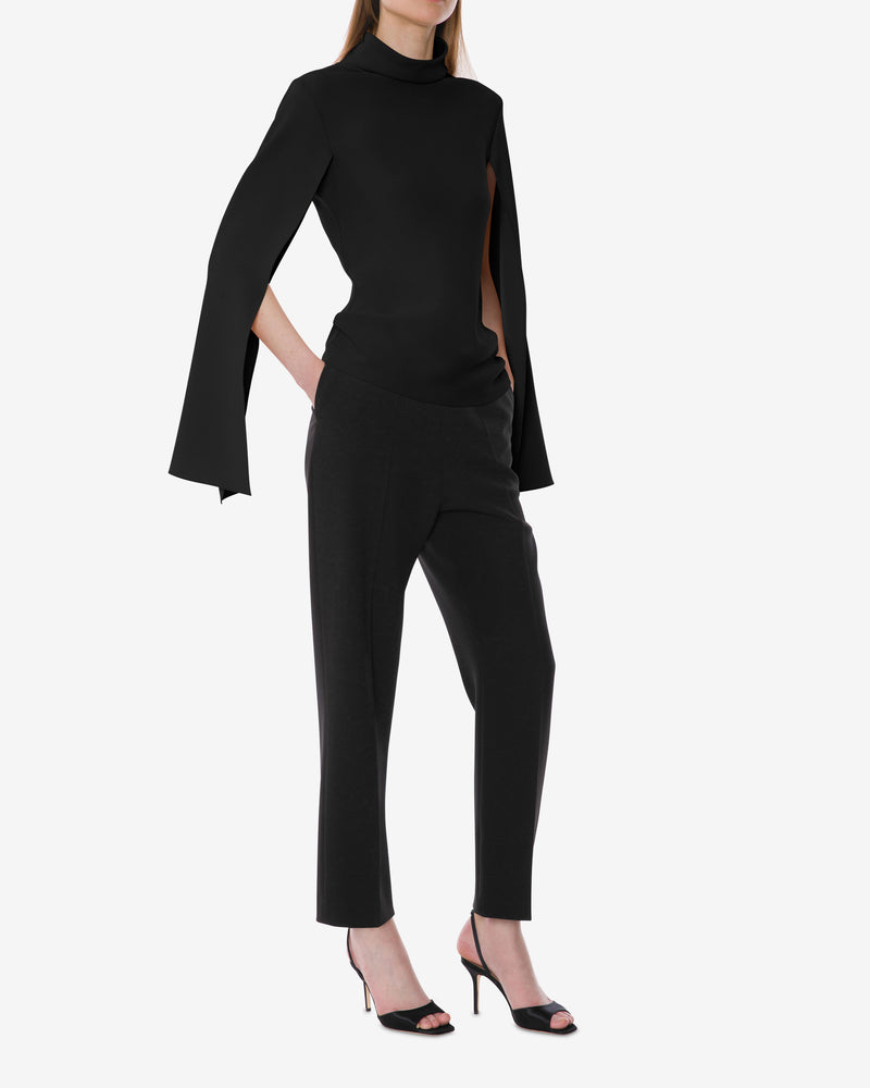 Tailored stretch cady suit trousers Black Alberta Ferretti Boutique Online 1