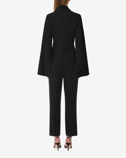 Tailored stretch cady suit trousers
