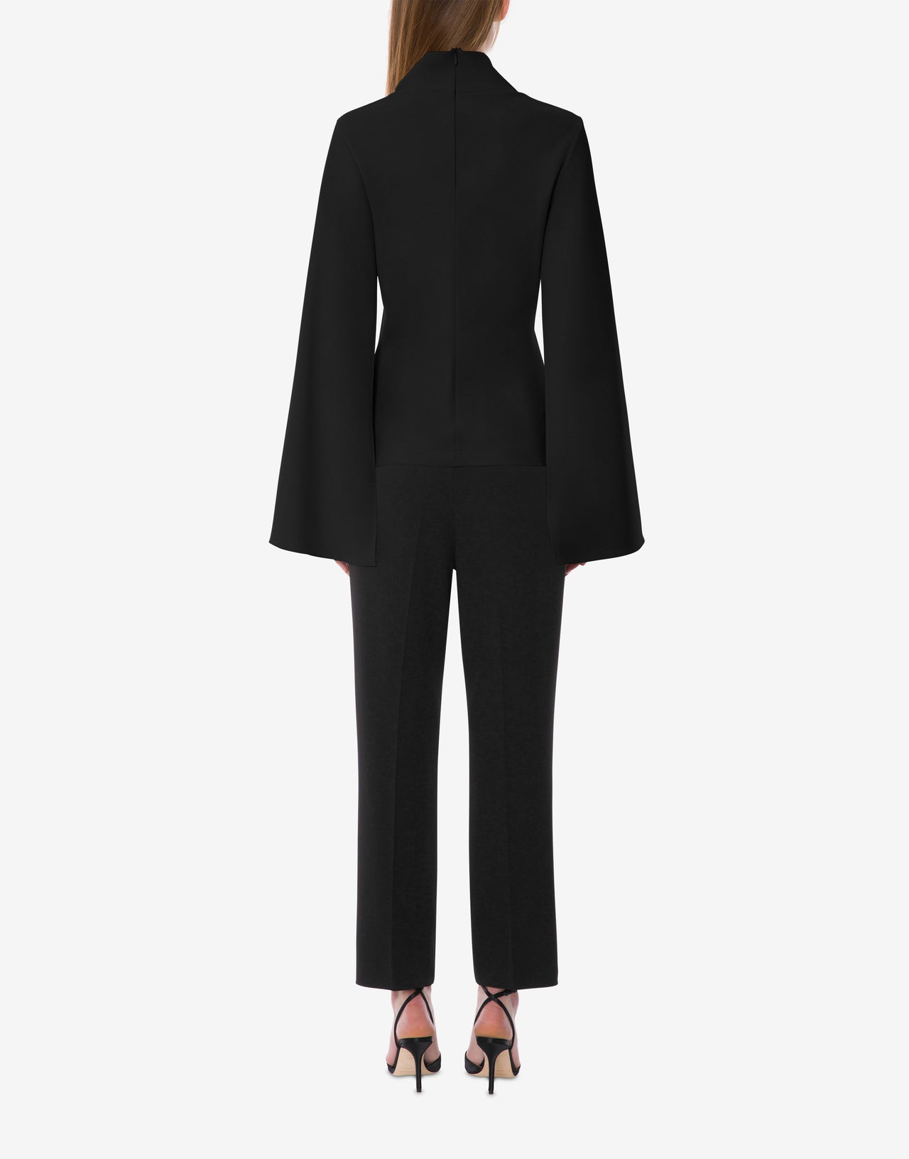 Pantaloni sartoriali in cady stretch Nero Alberta Ferretti Boutique Online 3