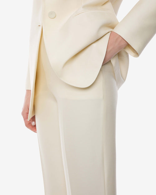 Wool silk suit trousers