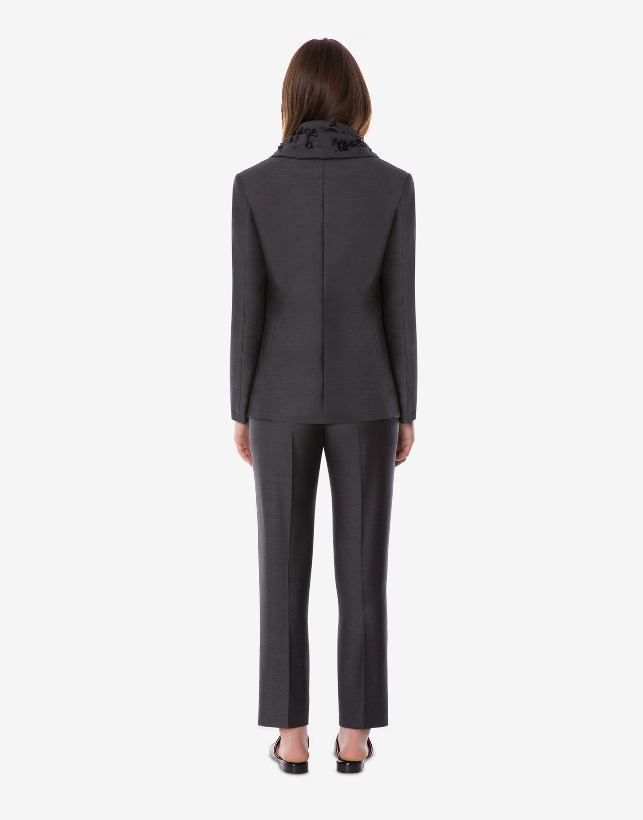 Wool silk suit trousers Grey Alberta Ferretti Boutique Online 2