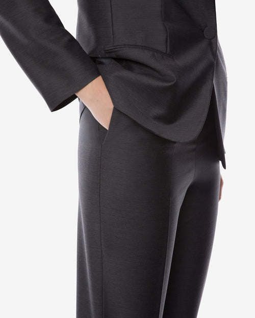 Wool silk suit trousers