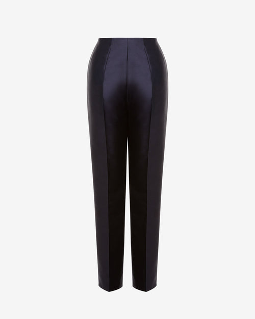 Pleated mikado trousers