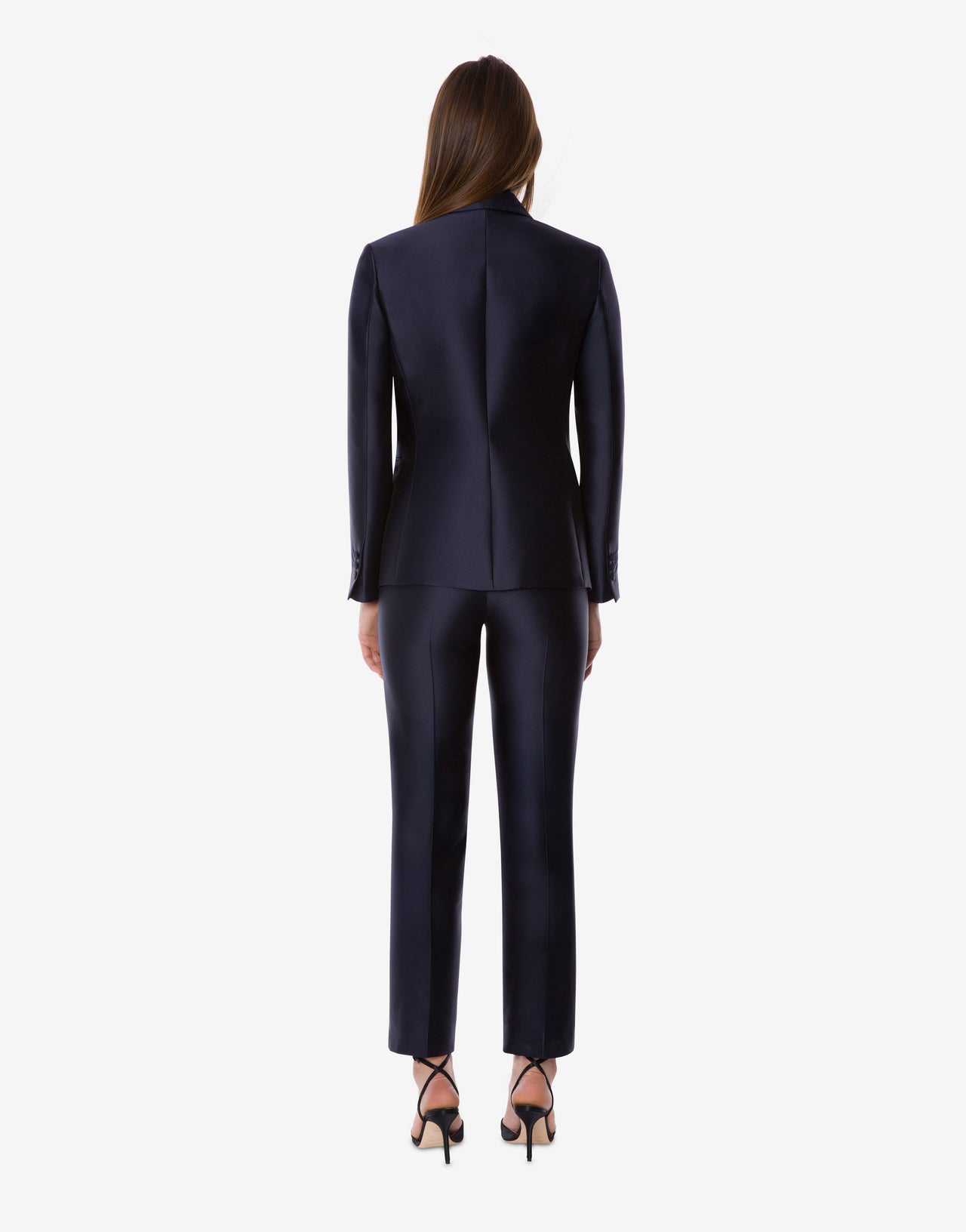 Pleated mikado trousers Blue Alberta Ferretti Boutique Online 2