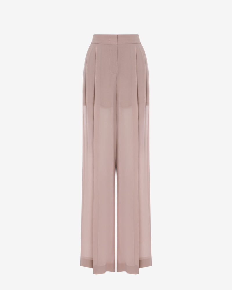 Wide leg georgette trousers Pink Alberta Ferretti Boutique Online 0