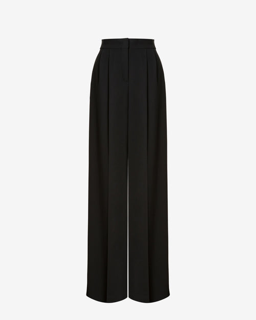 Fluid stretch cady trousers 黑色 Alberta Ferretti Boutique Online 0