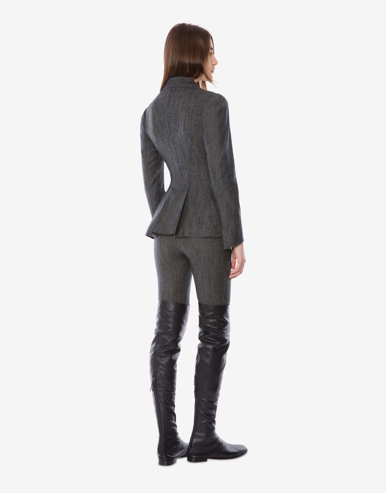 Stretch wool slim trousers Grey Alberta Ferretti Boutique Online 3