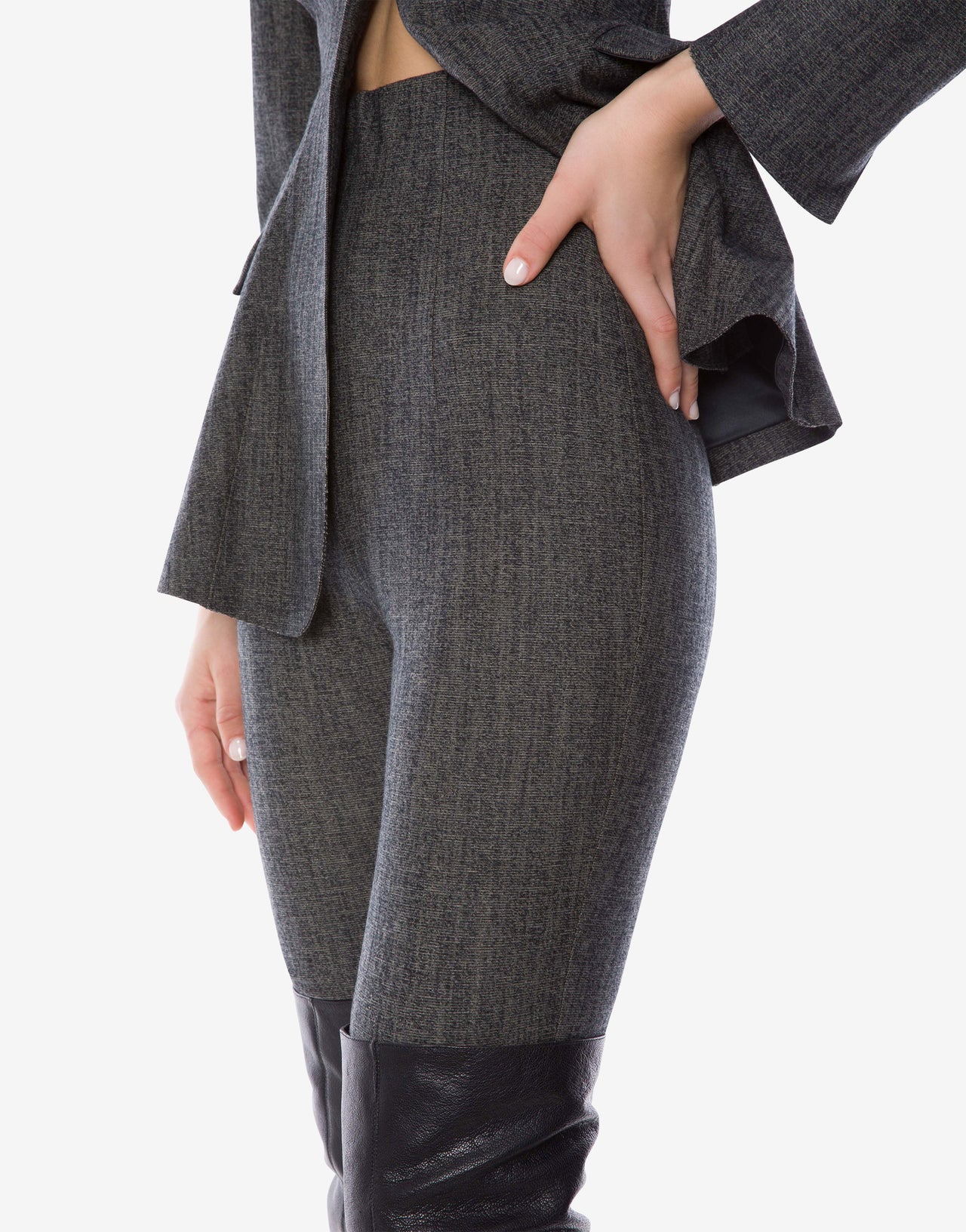 Stretch wool slim trousers Grey Alberta Ferretti Boutique Online 4