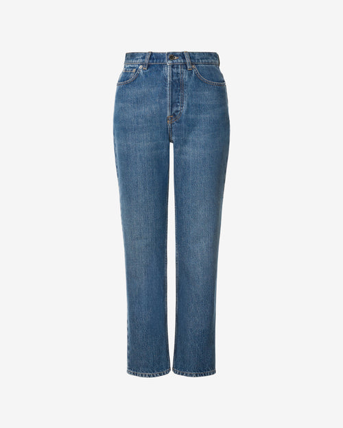 Cropped denim jeans Blue Alberta Ferretti Boutique Online 0