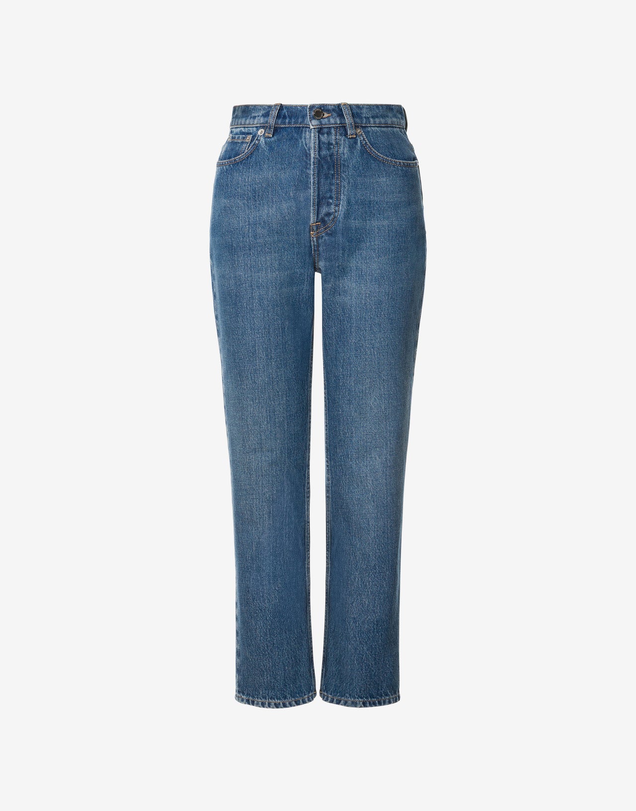 Cropped denim jeans 蓝色 Alberta Ferretti Boutique Online 1