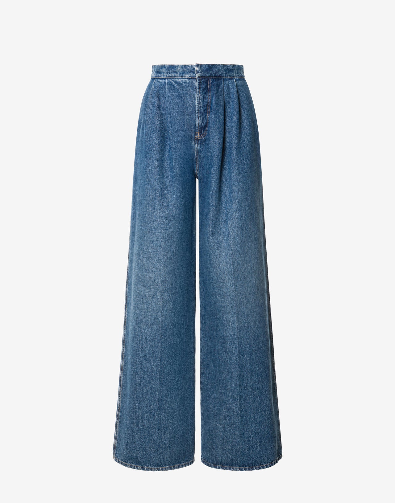 Wide leg denim jeans Blue Alberta Ferretti Boutique Online 1