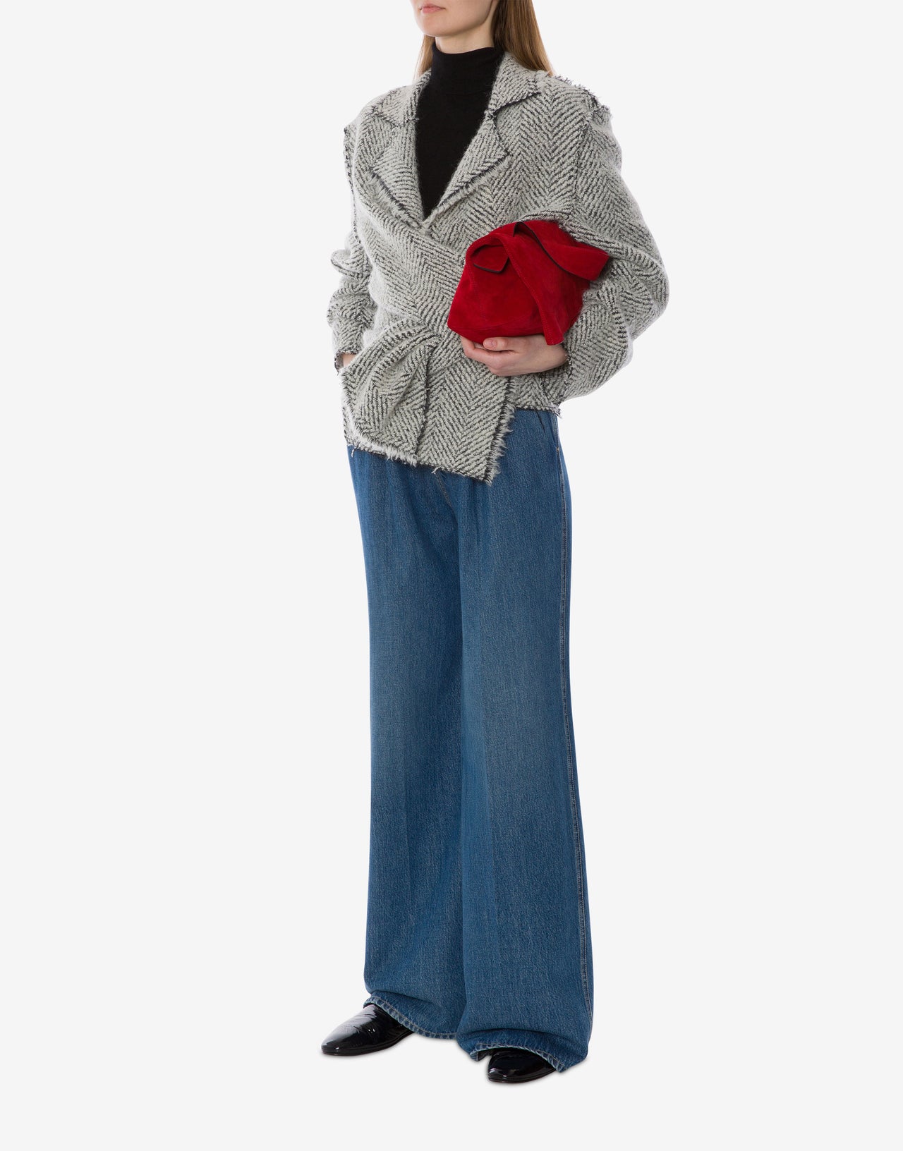 Wide leg denim jeans Blue Alberta Ferretti Boutique Online 2