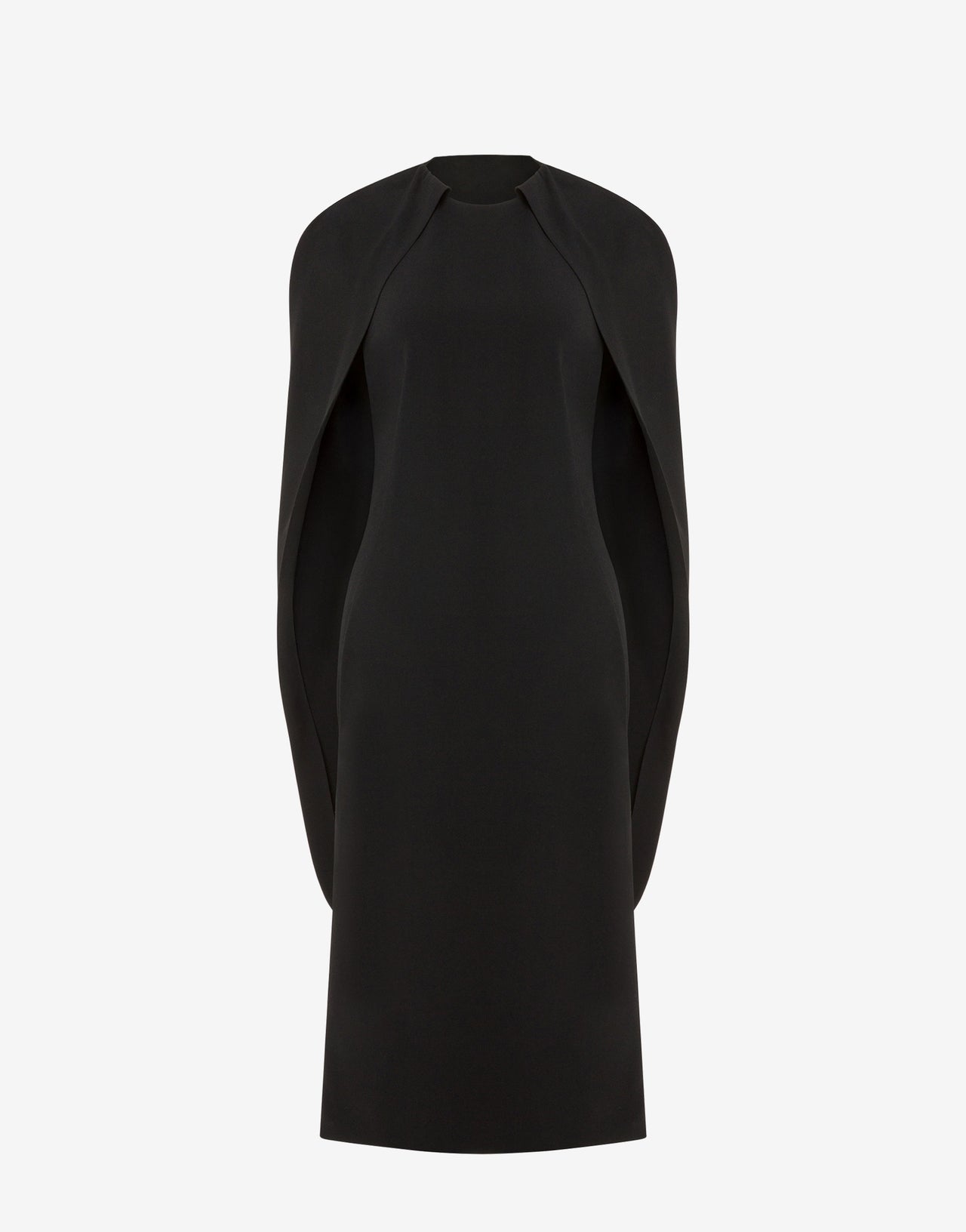 Robe cape en cady stretch Noir Alberta Ferretti Boutique Online 1